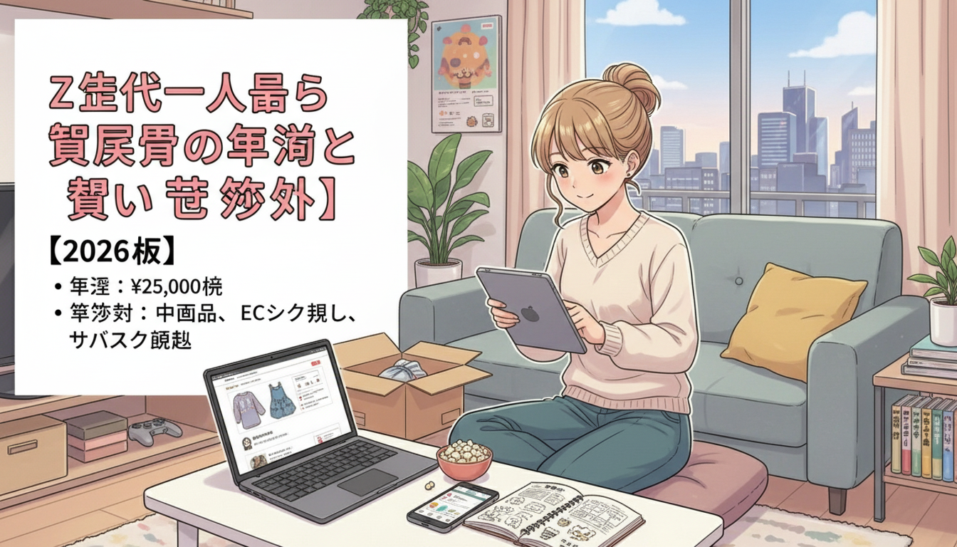 Z世代一人暮らし娯楽費の平均と賢い節約術【2026年版】